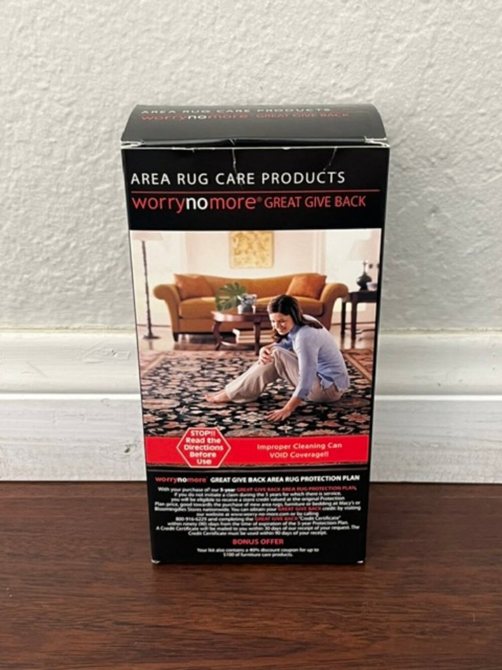Stainsafe Worrynomore Area Rug Care Products